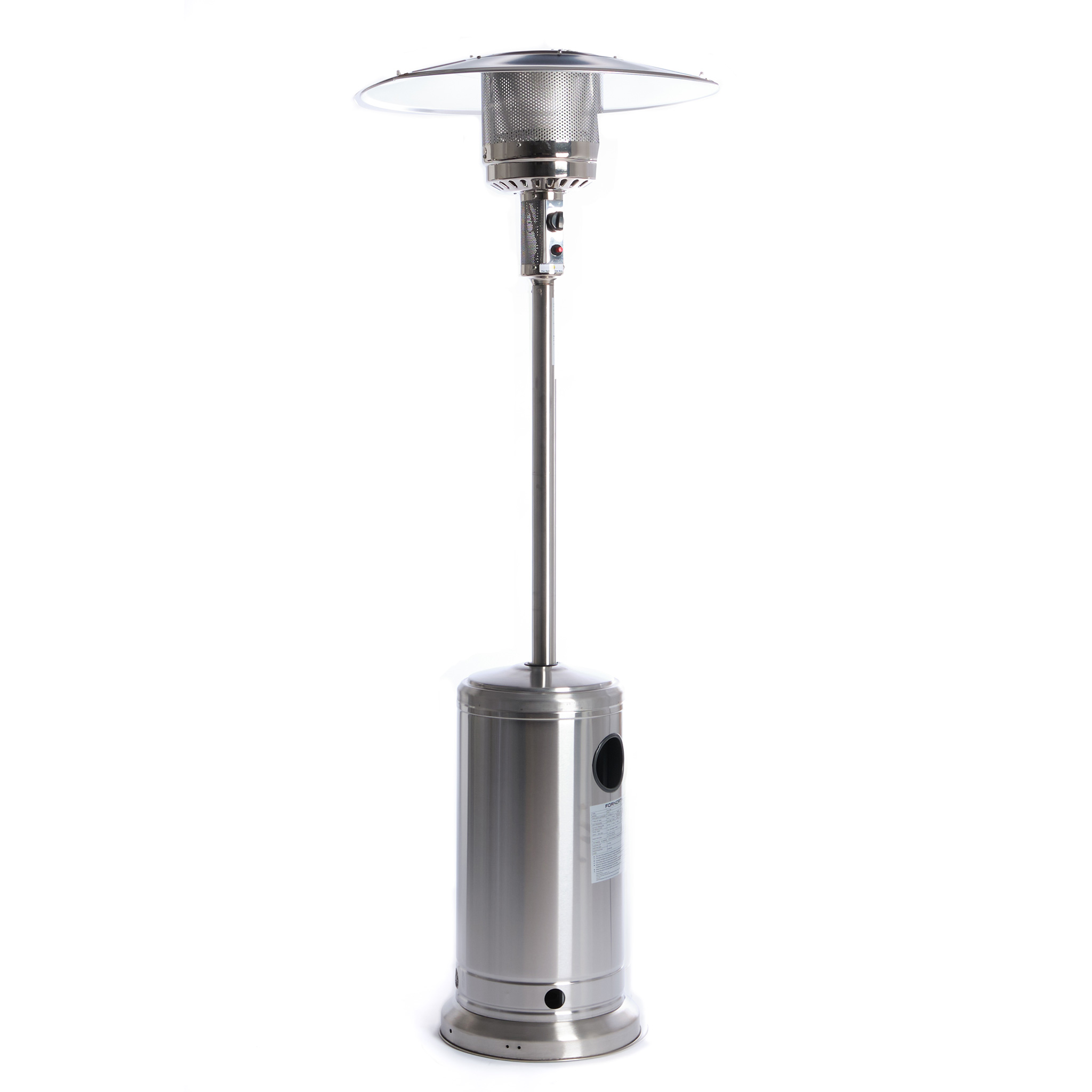Fornorth Chauffage d'extérieur Stand Patio 13kW alimenté au gaz, acier inoxydable
