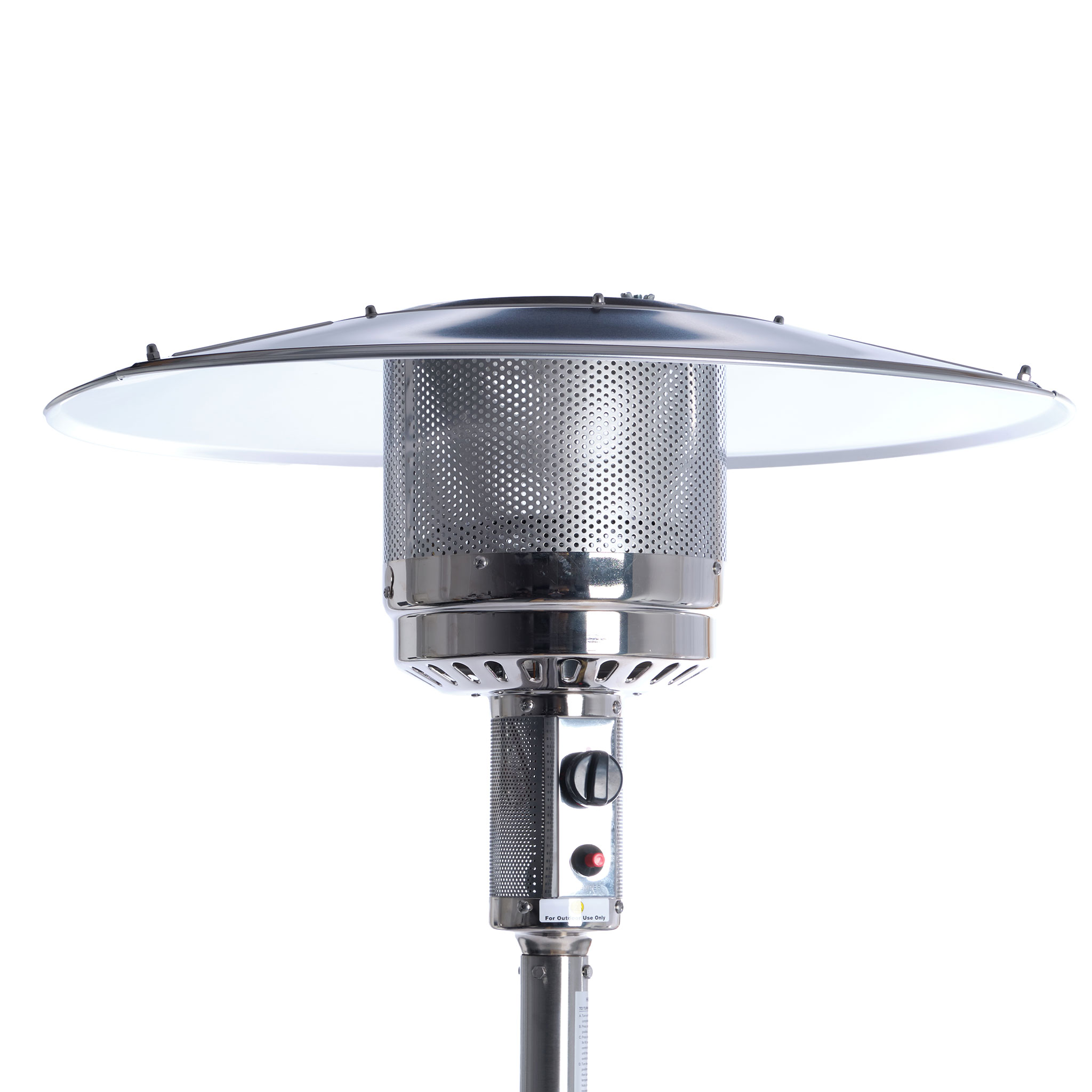 Fornorth Chauffage d'extérieur Stand Patio 13kW alimenté au gaz, acier inoxydable
