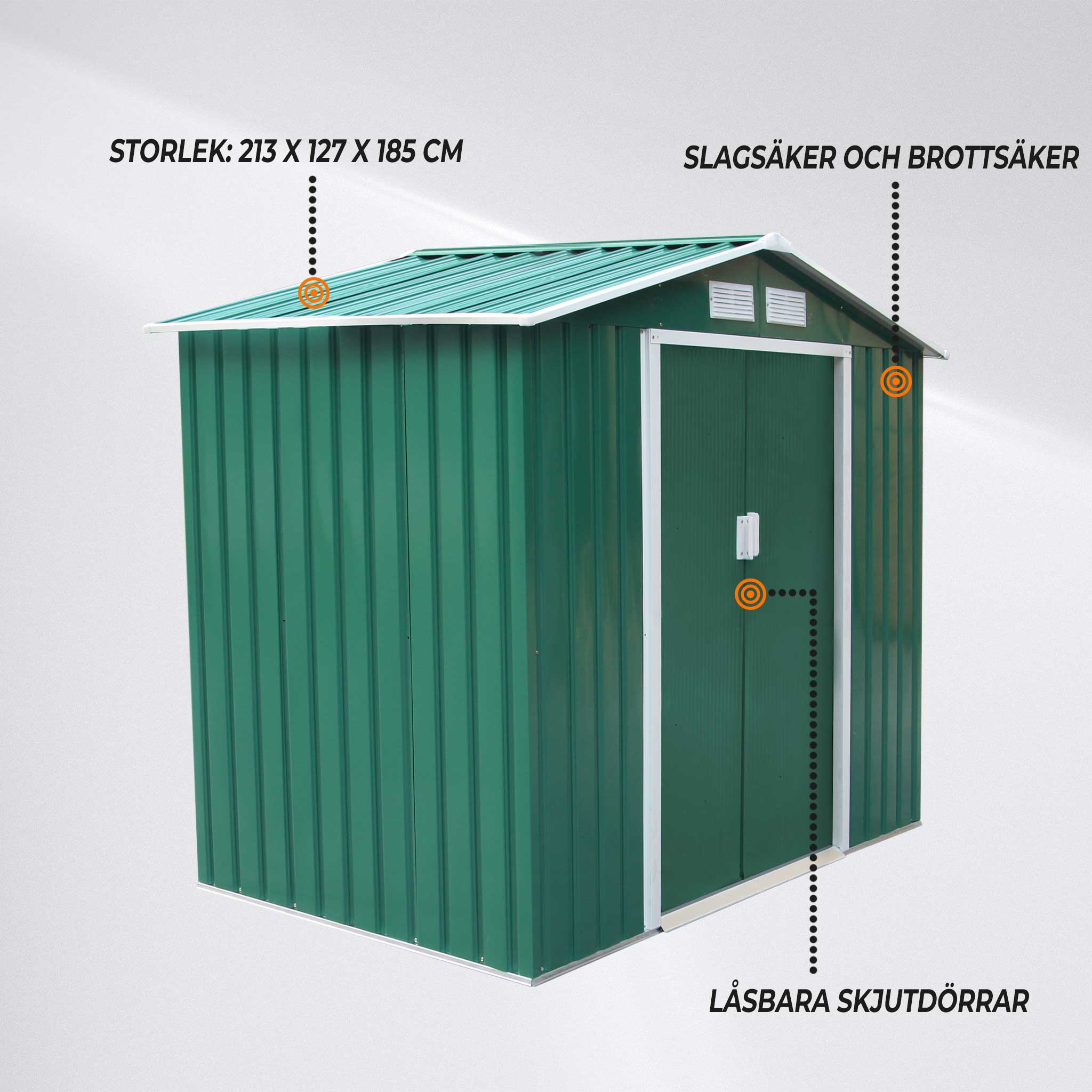Fornorth förråd, 2.71m2, grön