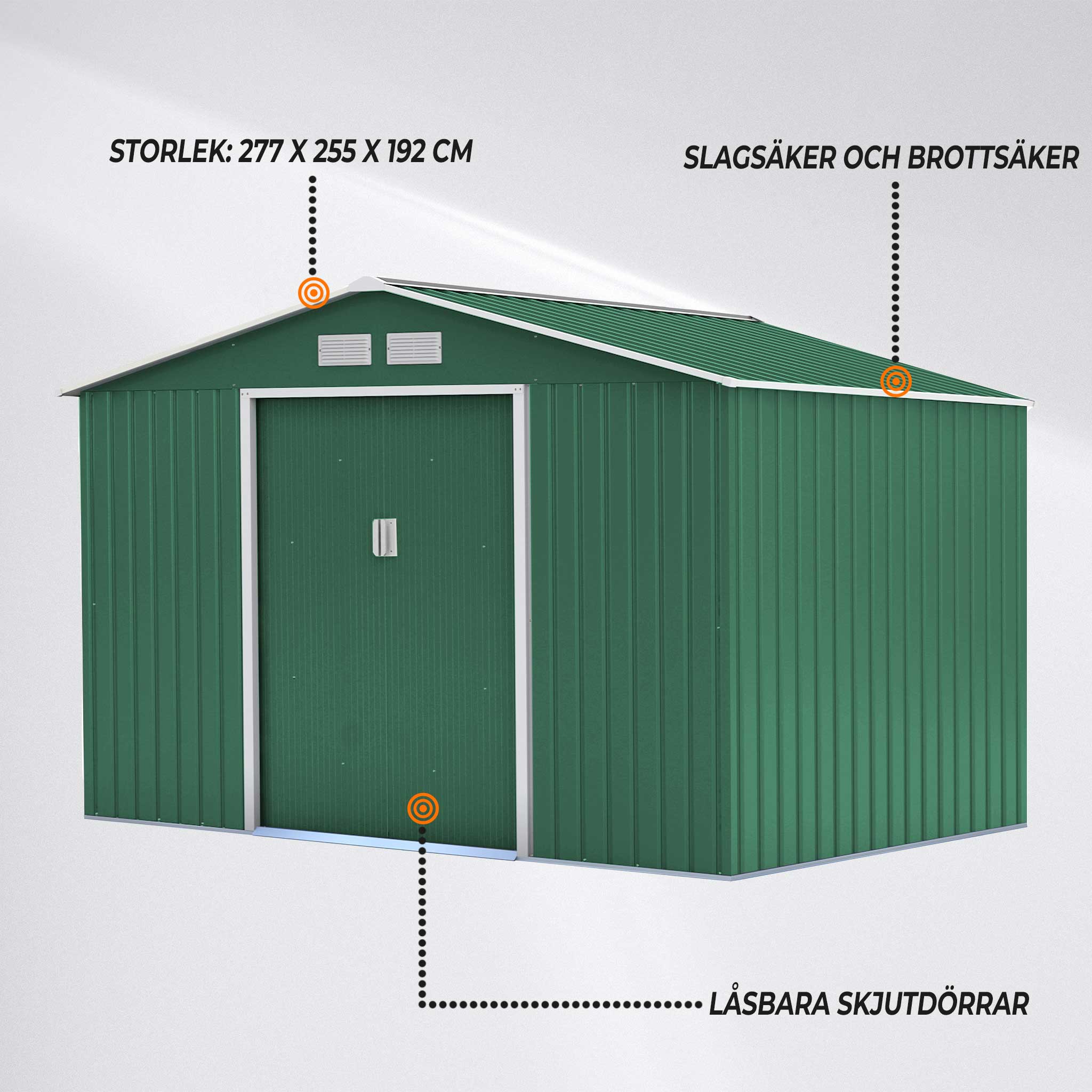 Fornorth förråd, 7.06m2, grön