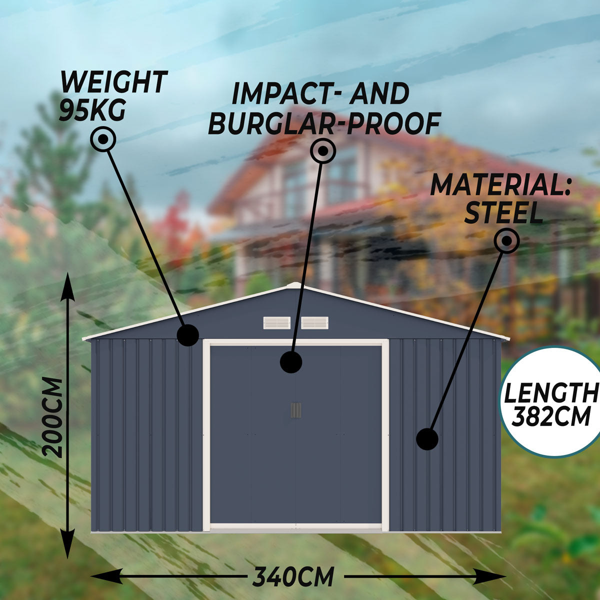 Fornorth Garden Shed, 12.99m2