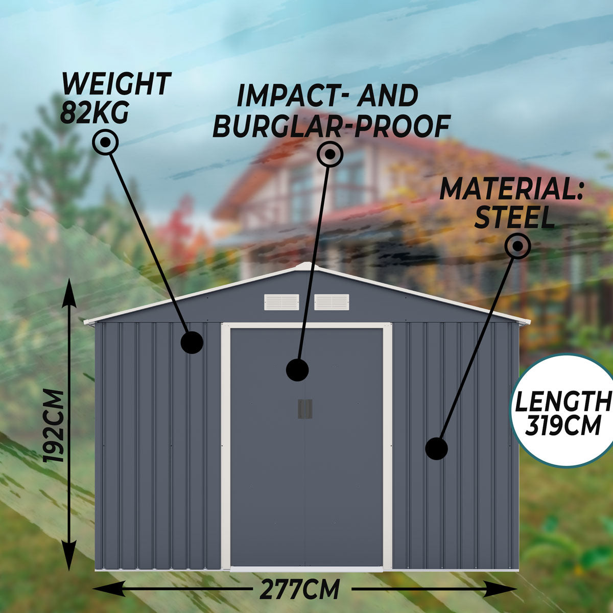 Fornorth Garden Shed, 8.84m2