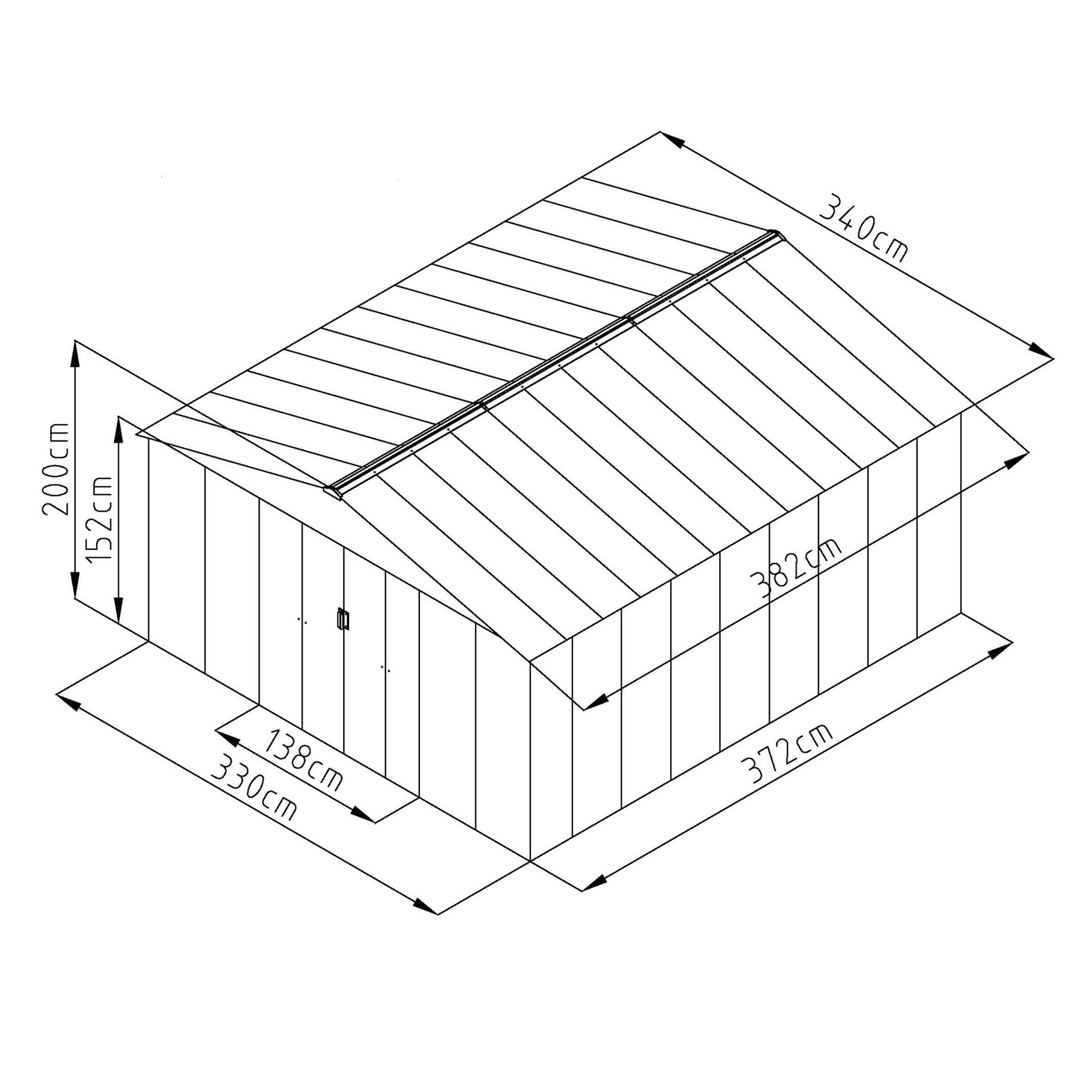 Fornorth förråd, 12.99m2, grön