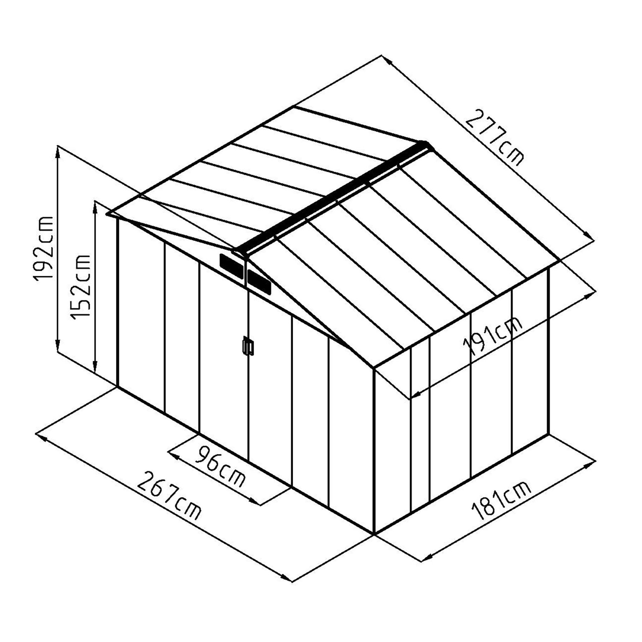 Fornorth förråd, 5.29m2, grön