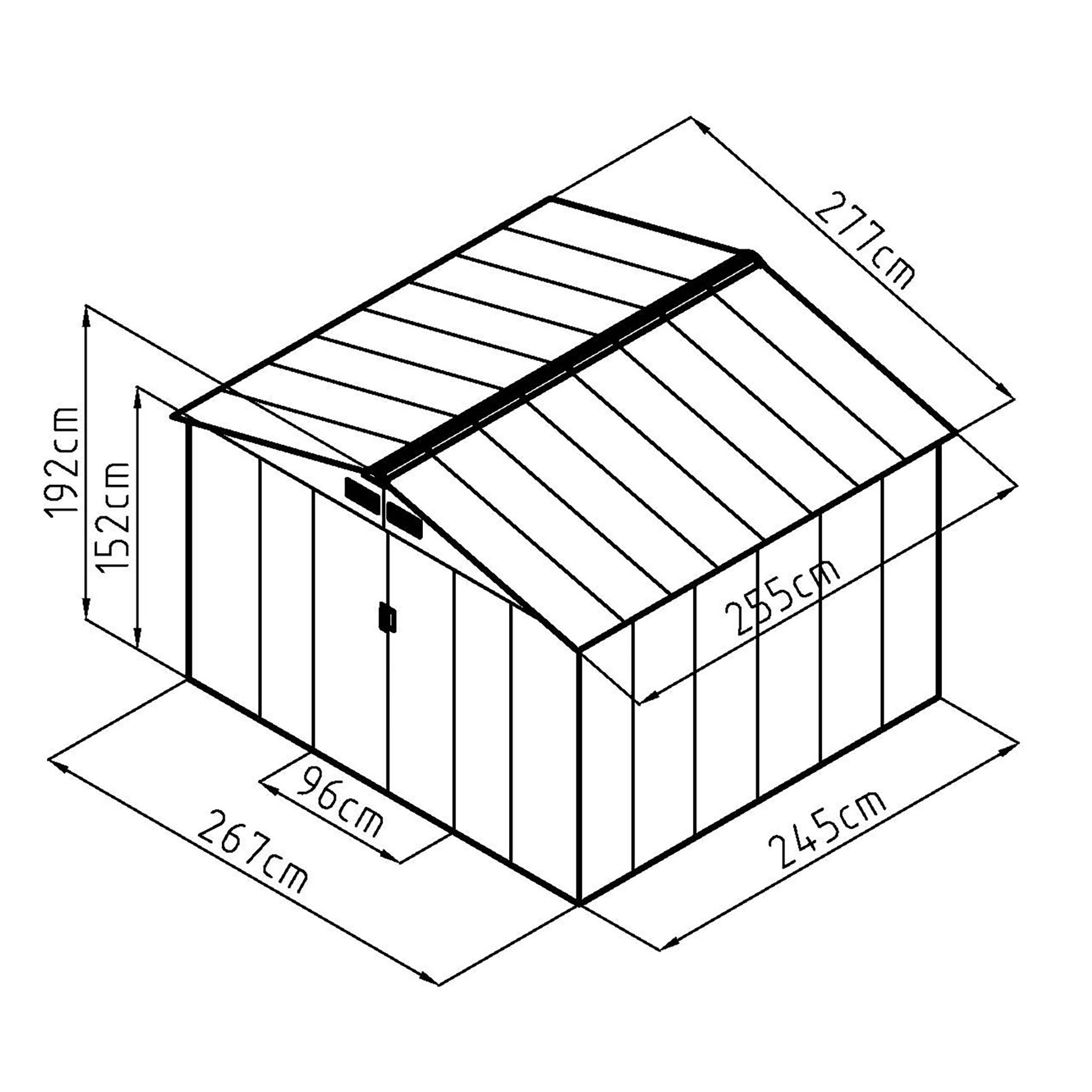 Fornorth förråd, 7.06m2, grön