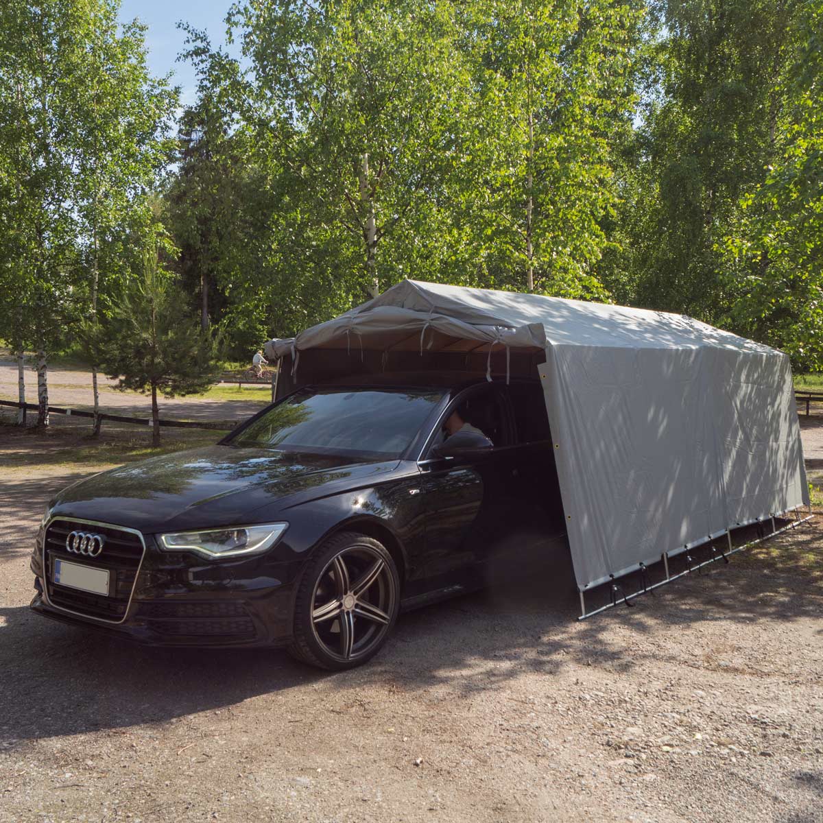 Fornorth Garagetält 3,4x7m, ljusgrått