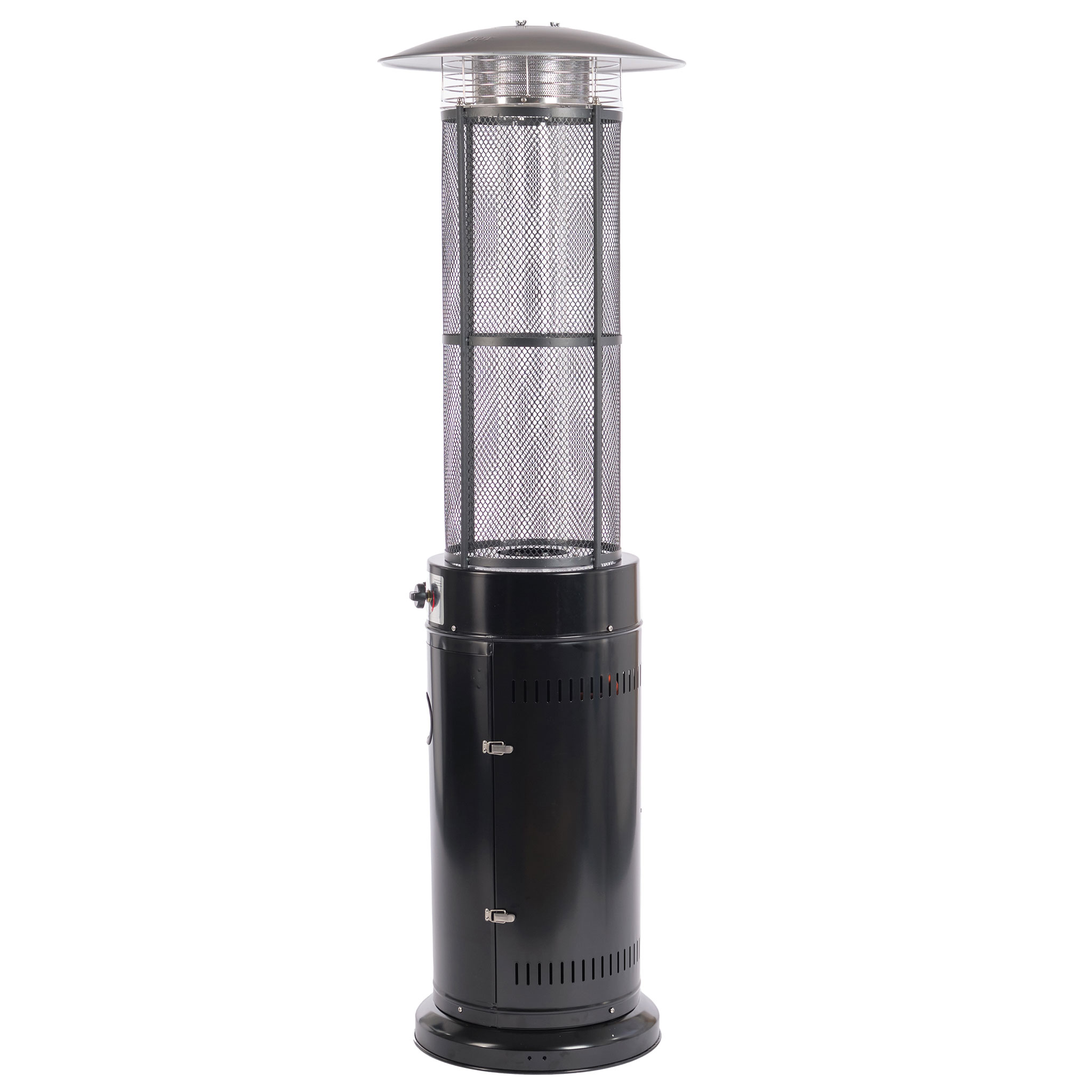 Fornorth Chauffage d'extérieur Round Tube 11kW alimenté au gaz, noir