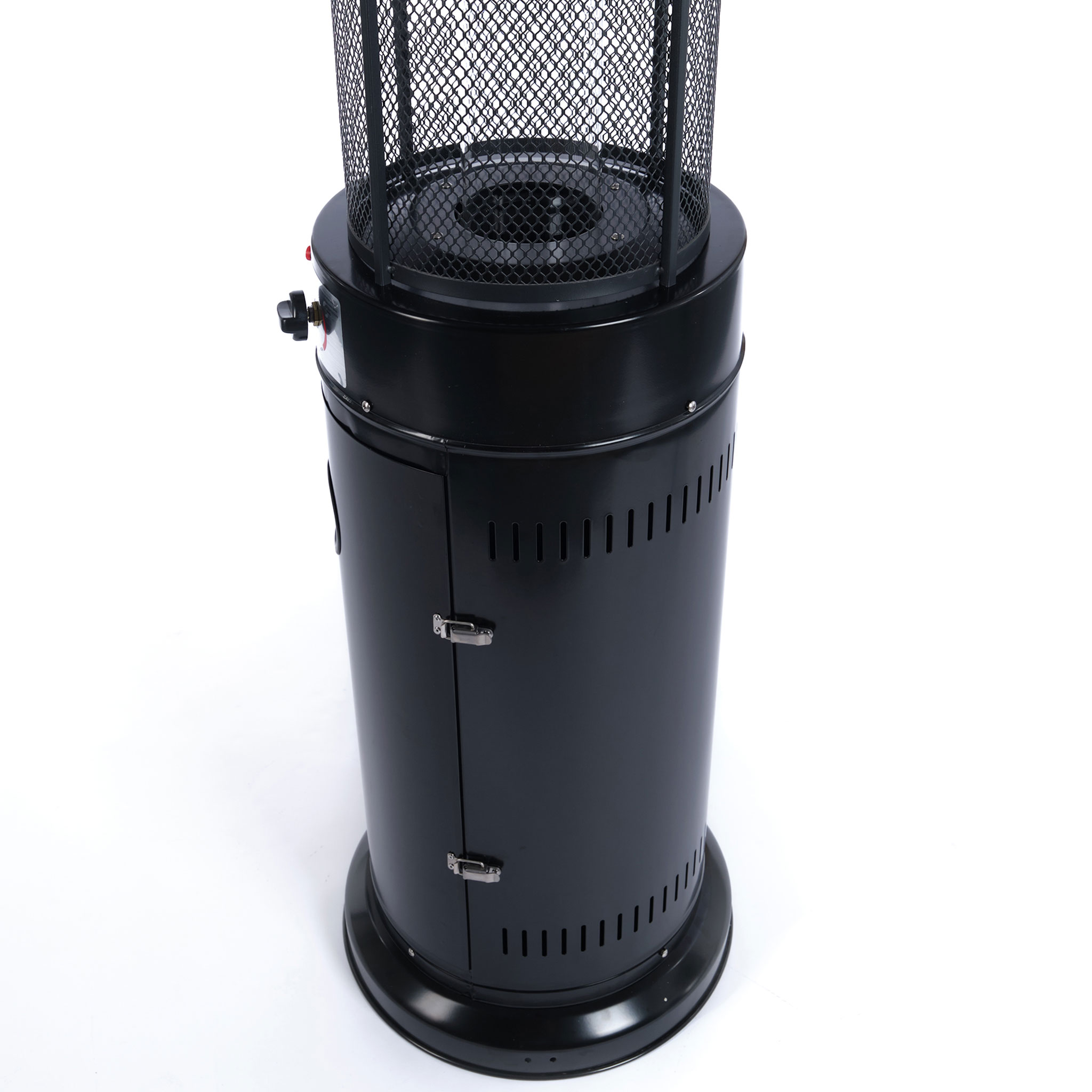 Fornorth Chauffage d'extérieur Round Tube 11kW alimenté au gaz, noir