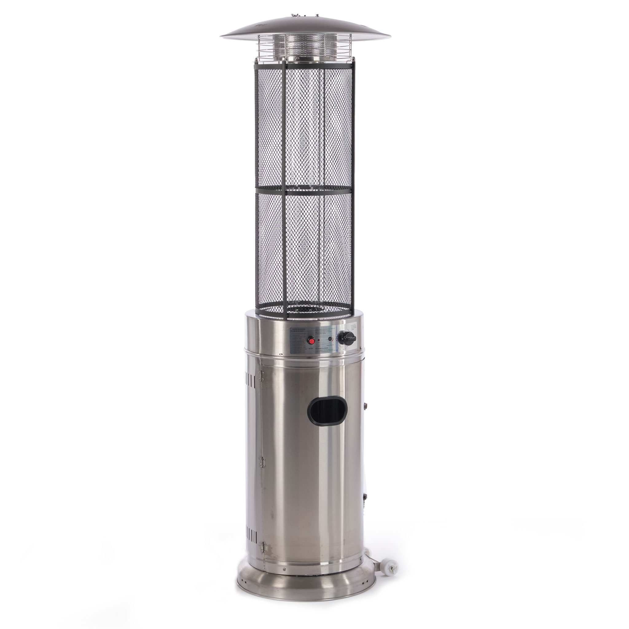 Fornorth Patio Heater Round Tube 11kW gas powered, stainless Steel