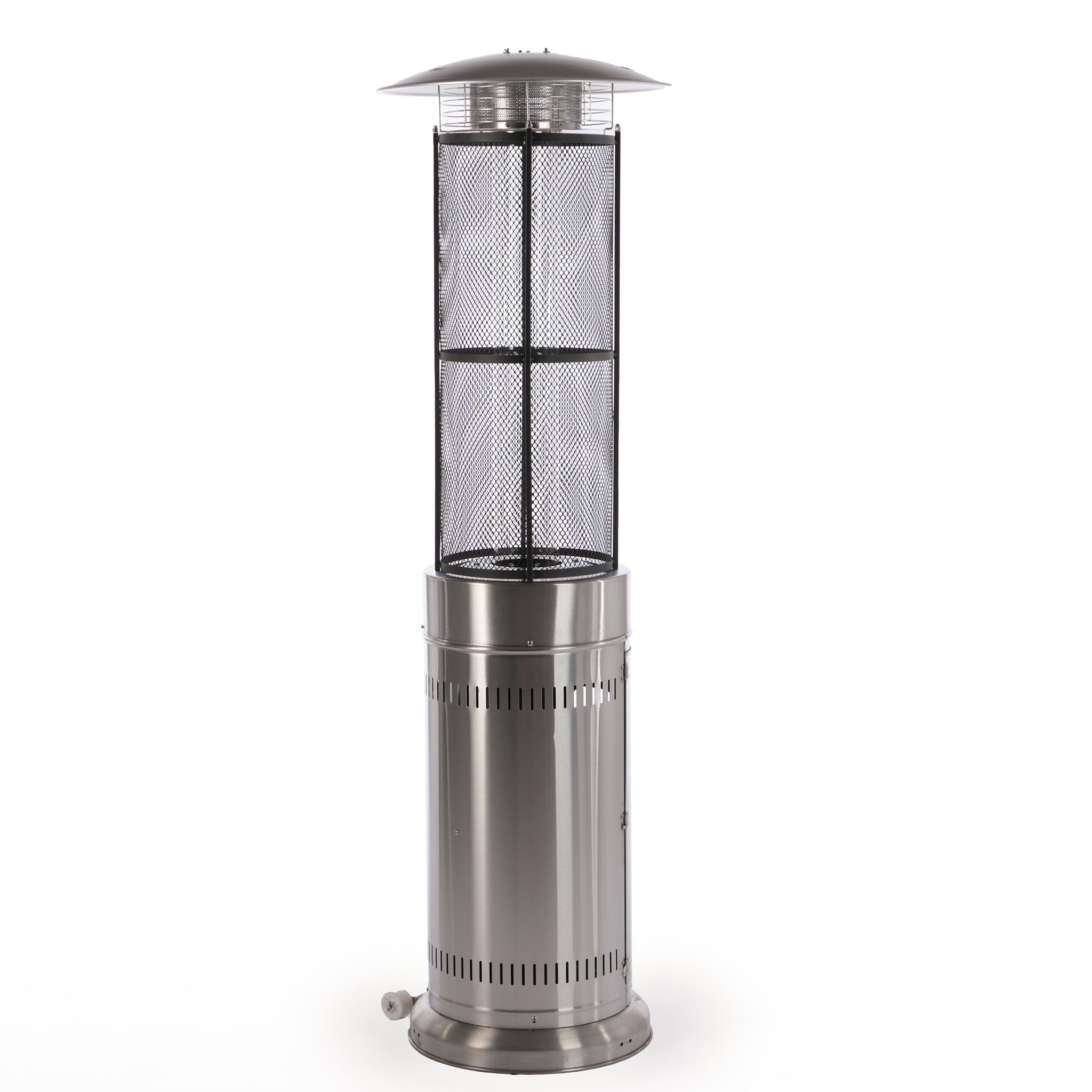 Fornorth Patio Heater Round Tube 11kW gas powered, stainless Steel