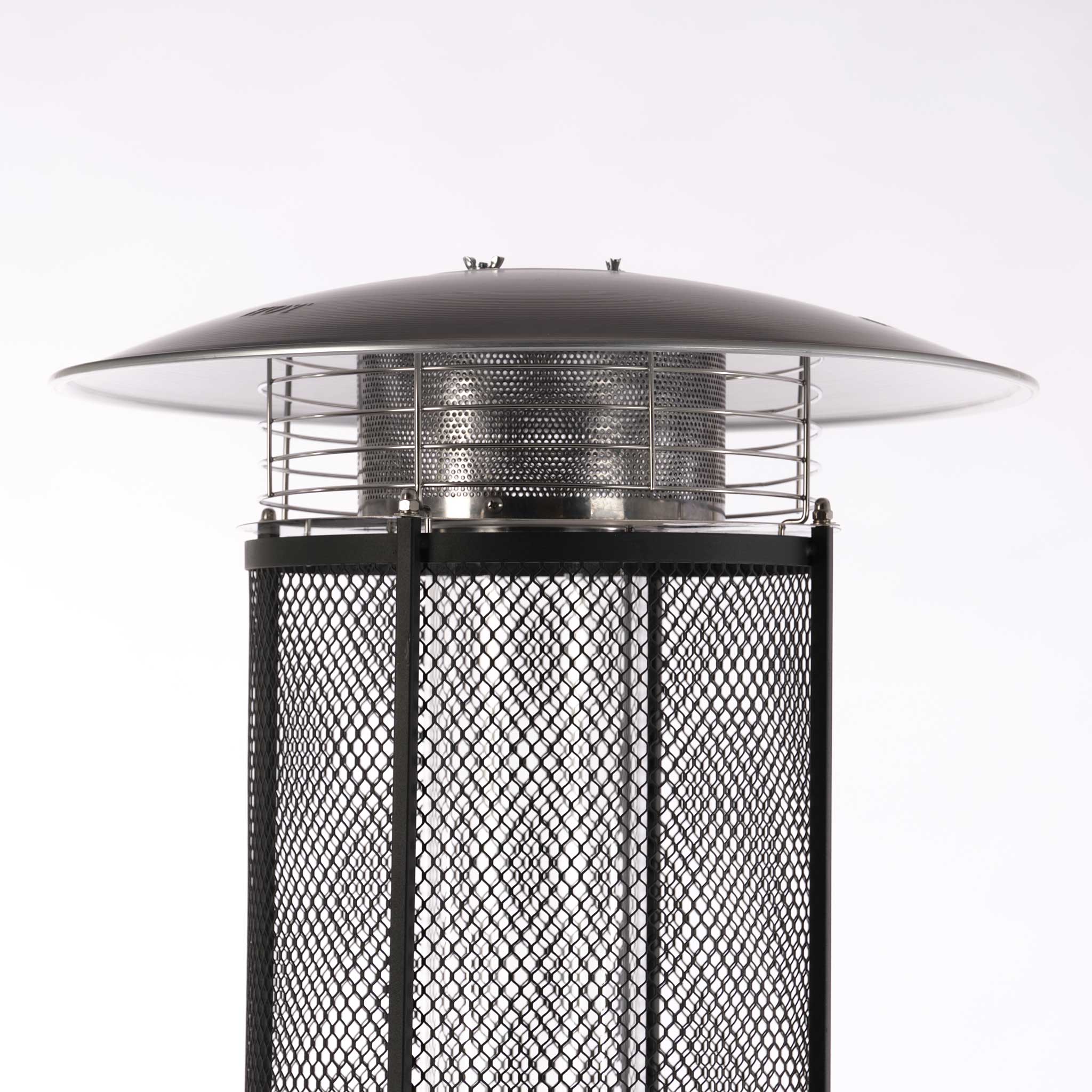 Fornorth Heizstrahler Round Tube 11kW gasbetrieben, edelstahl