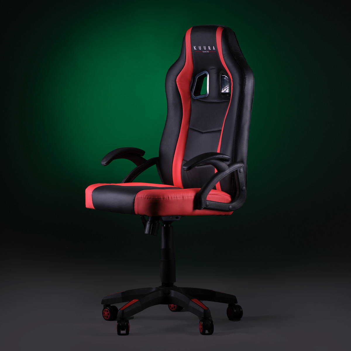 Kuura Gaming Gaming-Stuhl Gamer, Schwarz-rot