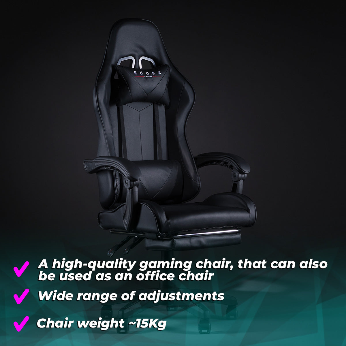 Kuura Gaming Gaming Chair Pro, black