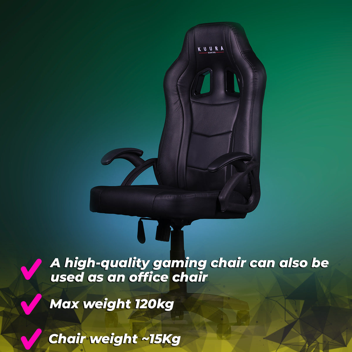 Kuura Gaming Gaming Chair Gamer, black