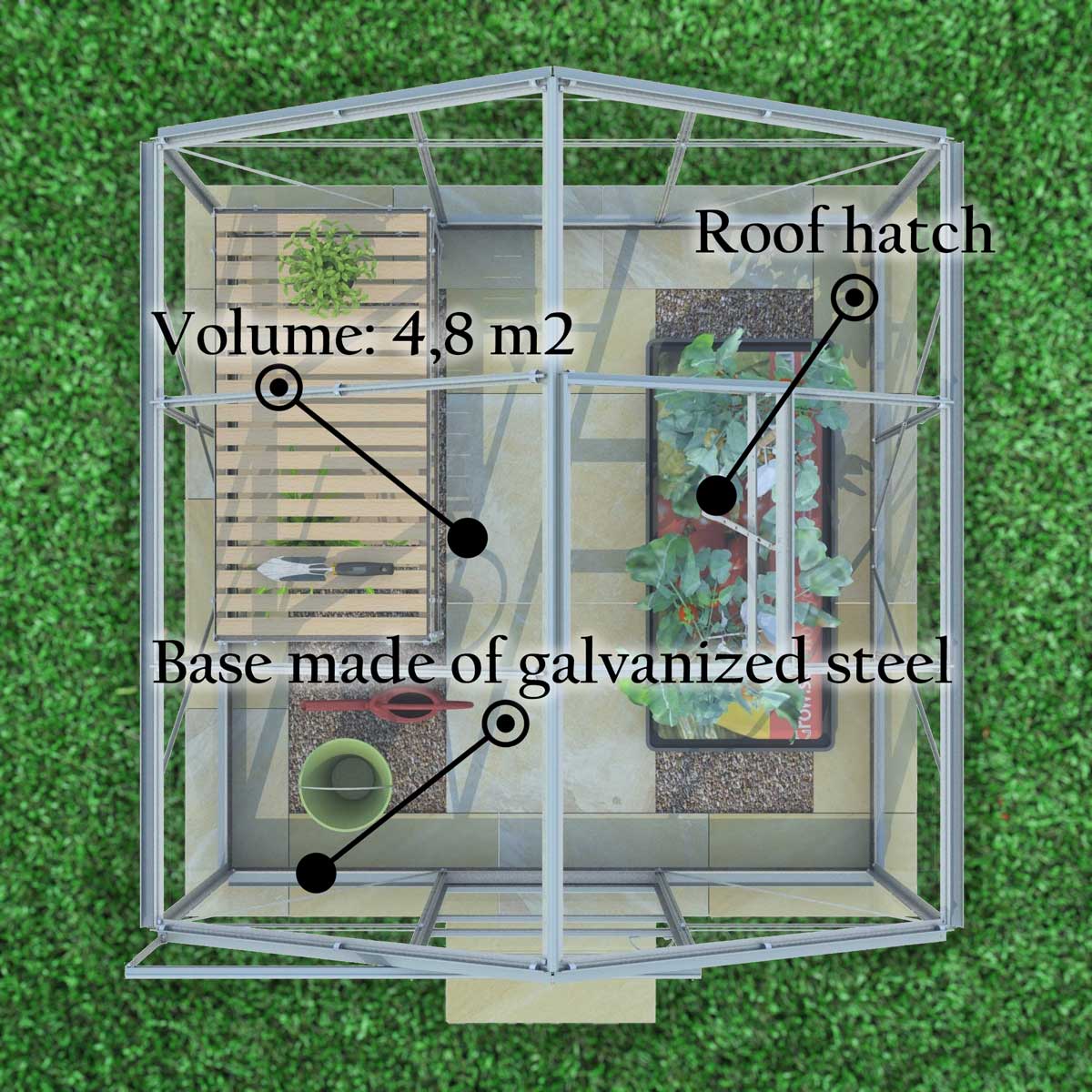 Lykke Greenhouse silver 4,8 m2