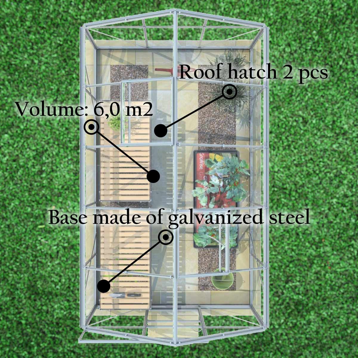 Lykke Greenhouse silver 6,0 m2