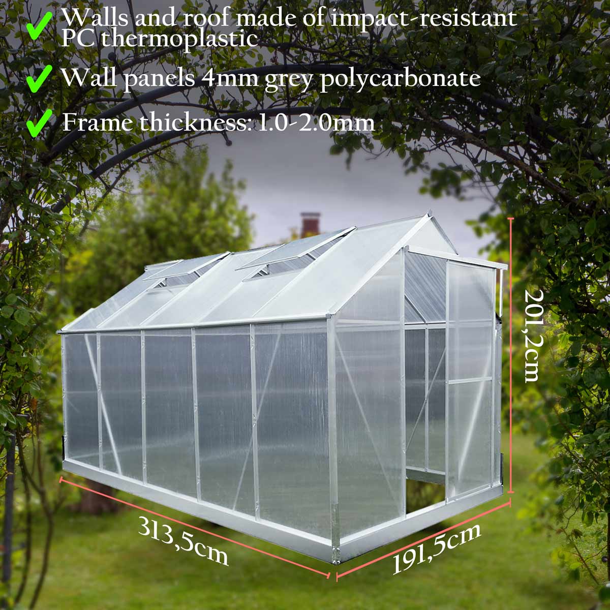 Lykke Greenhouse silver 6,0 m2