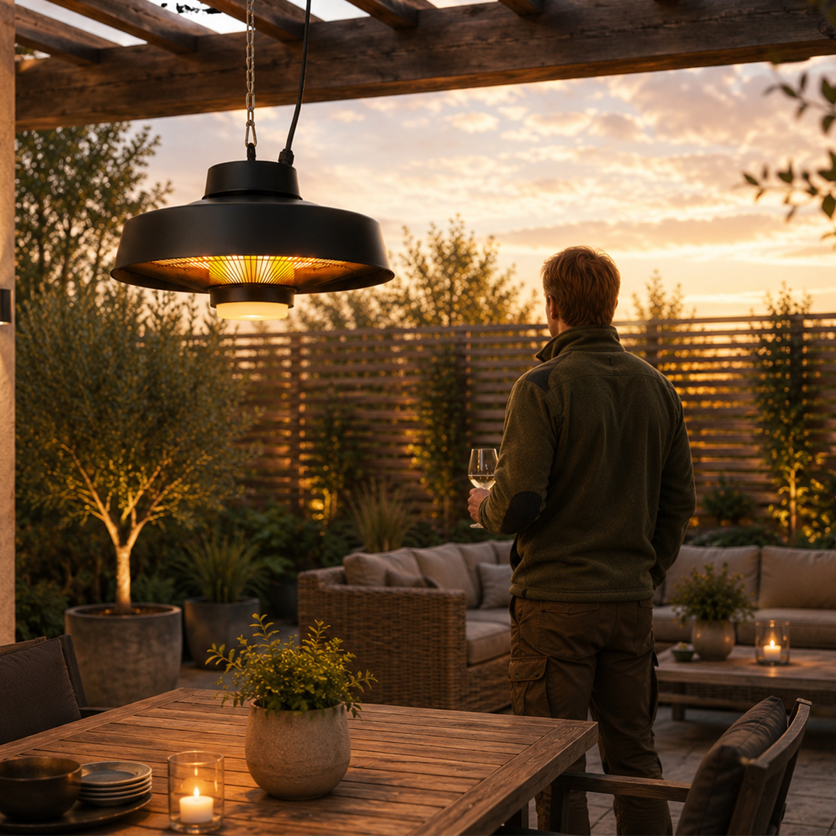 Fornorth Terrassi Küttekeha Lae 2000w LED, Pult