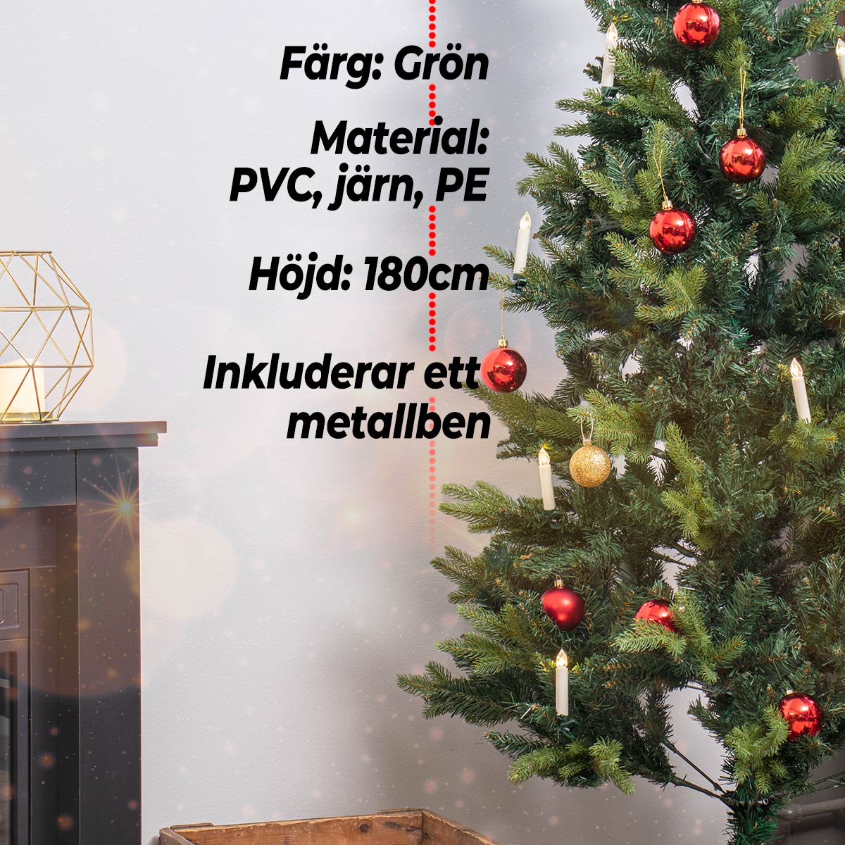 Lykke Julgran Deluxe 180cm