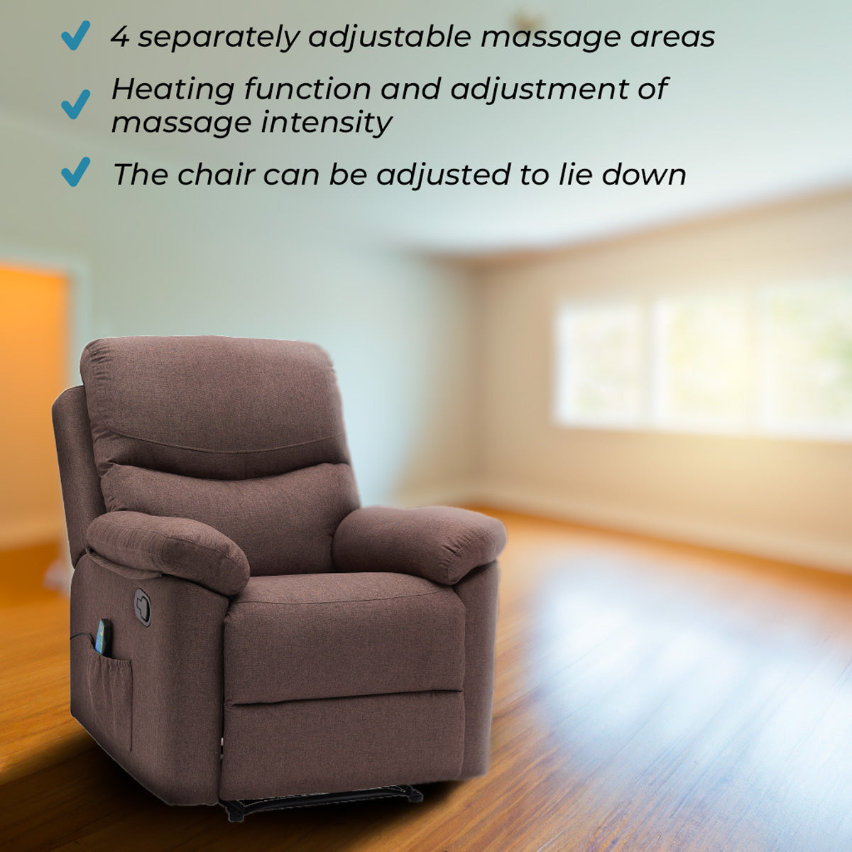 Lykke Massage Chair, brown