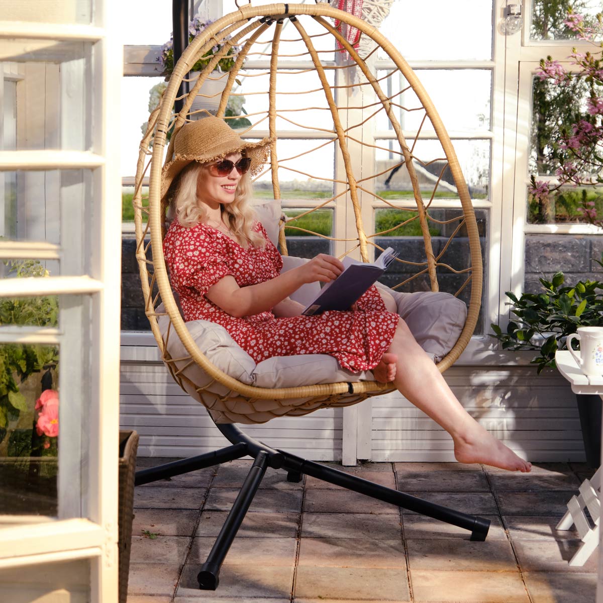 Lykke Hanging Egg Chair, natural