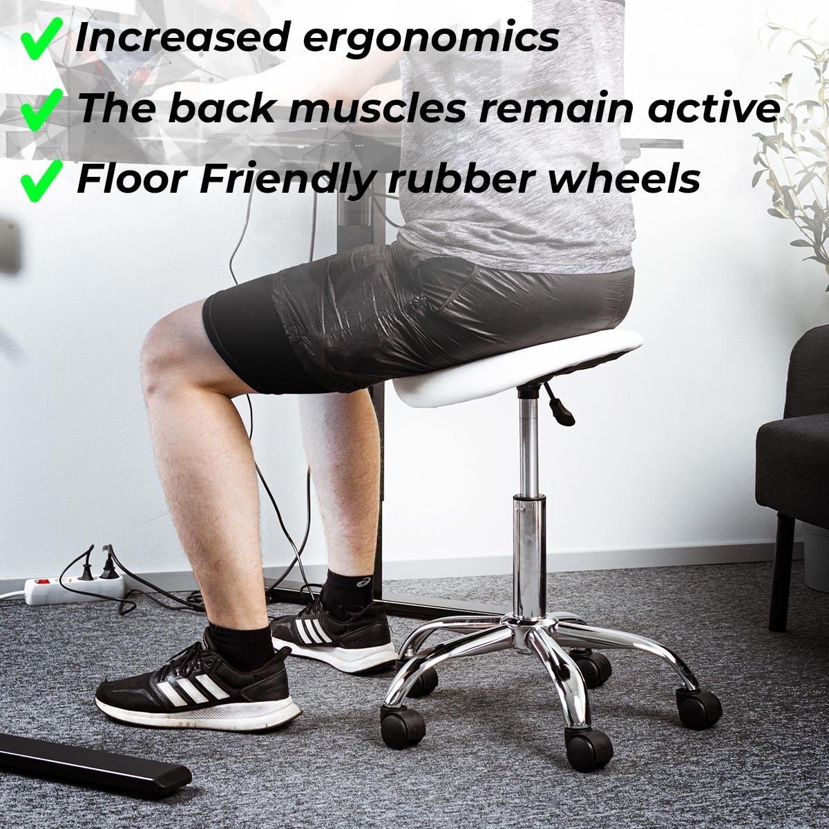 Lykke Saddle Chair Comfort, white