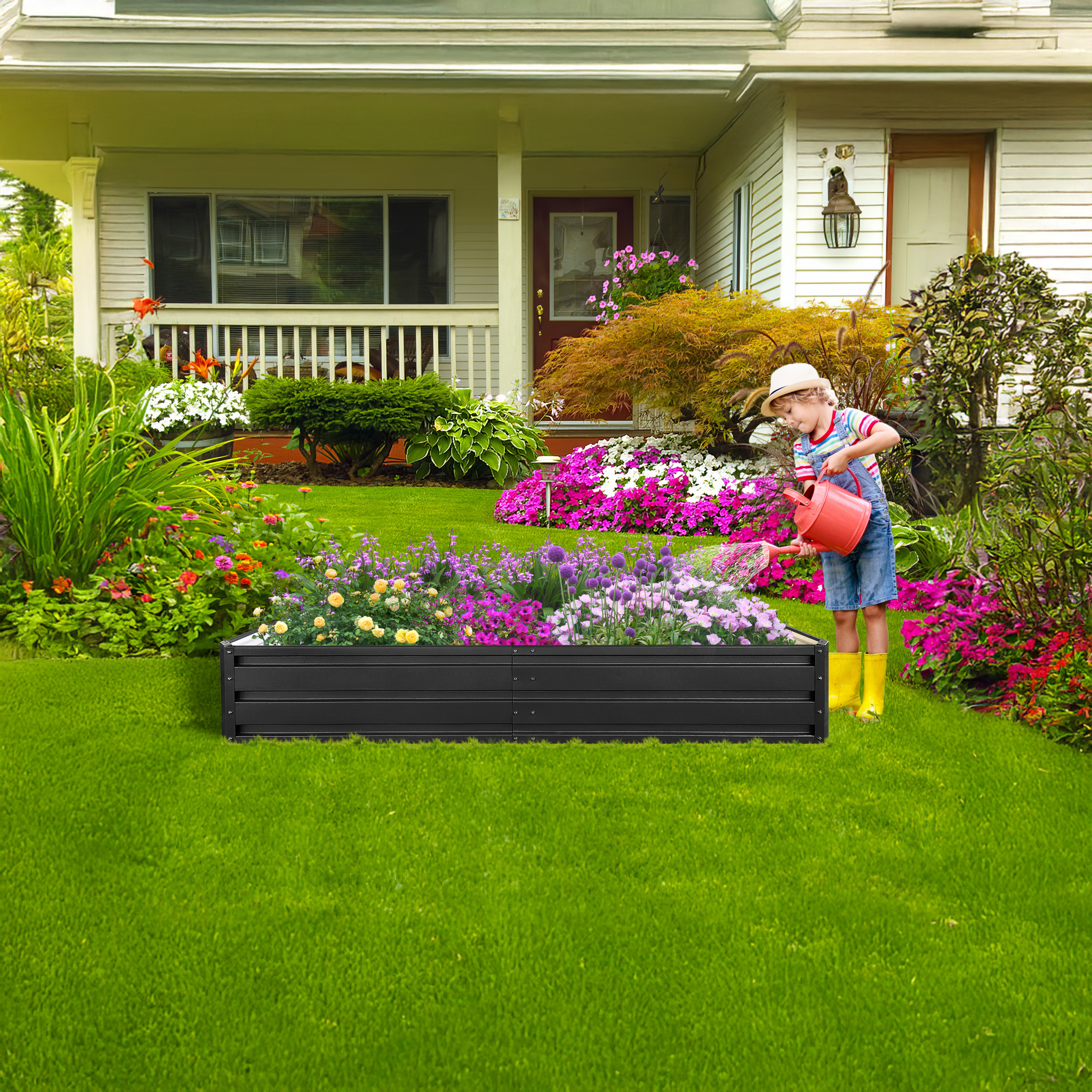 Lykke Planter Box 240x120x30cm, Black