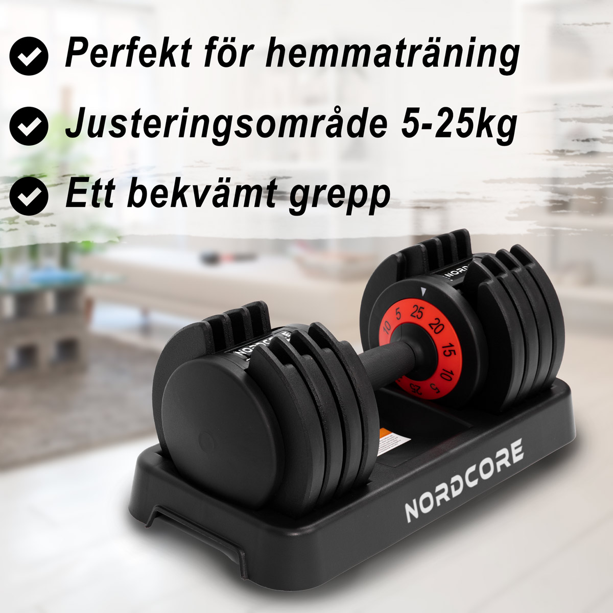 Nordcore 2 x Justerbar hantel Core, 50 kg