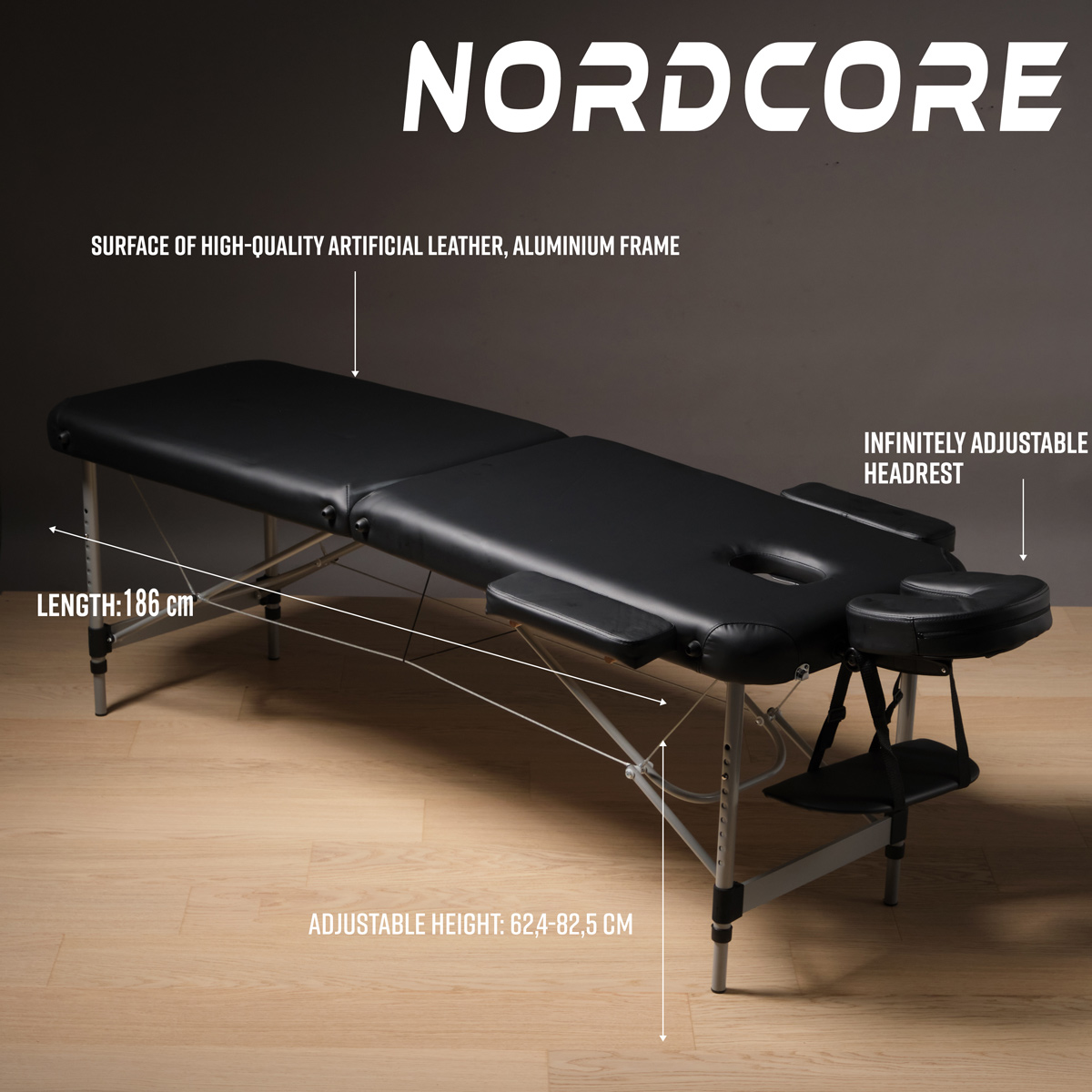 Nordcore Massage Table Core A200, black