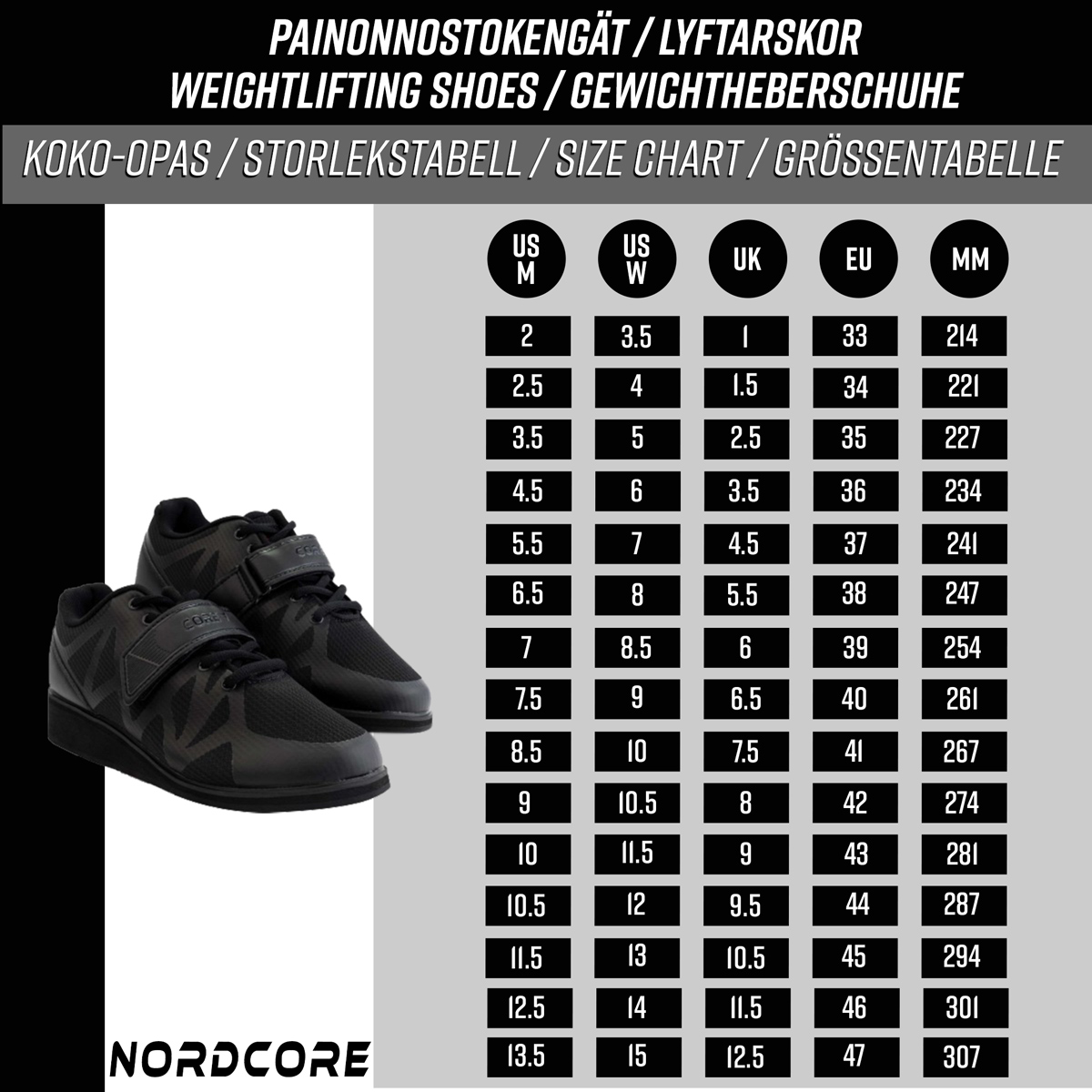 Nordcore Gewichtheberschuhe Core