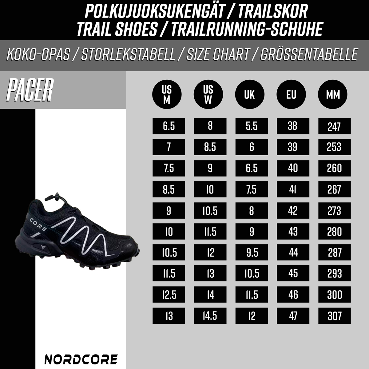 Core Trailskor Pacer
