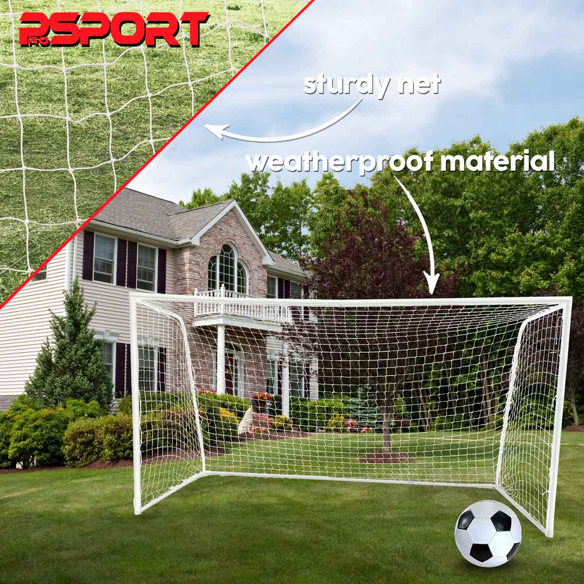 ProSport Football Goal, Sturdy 210x150x50 cm