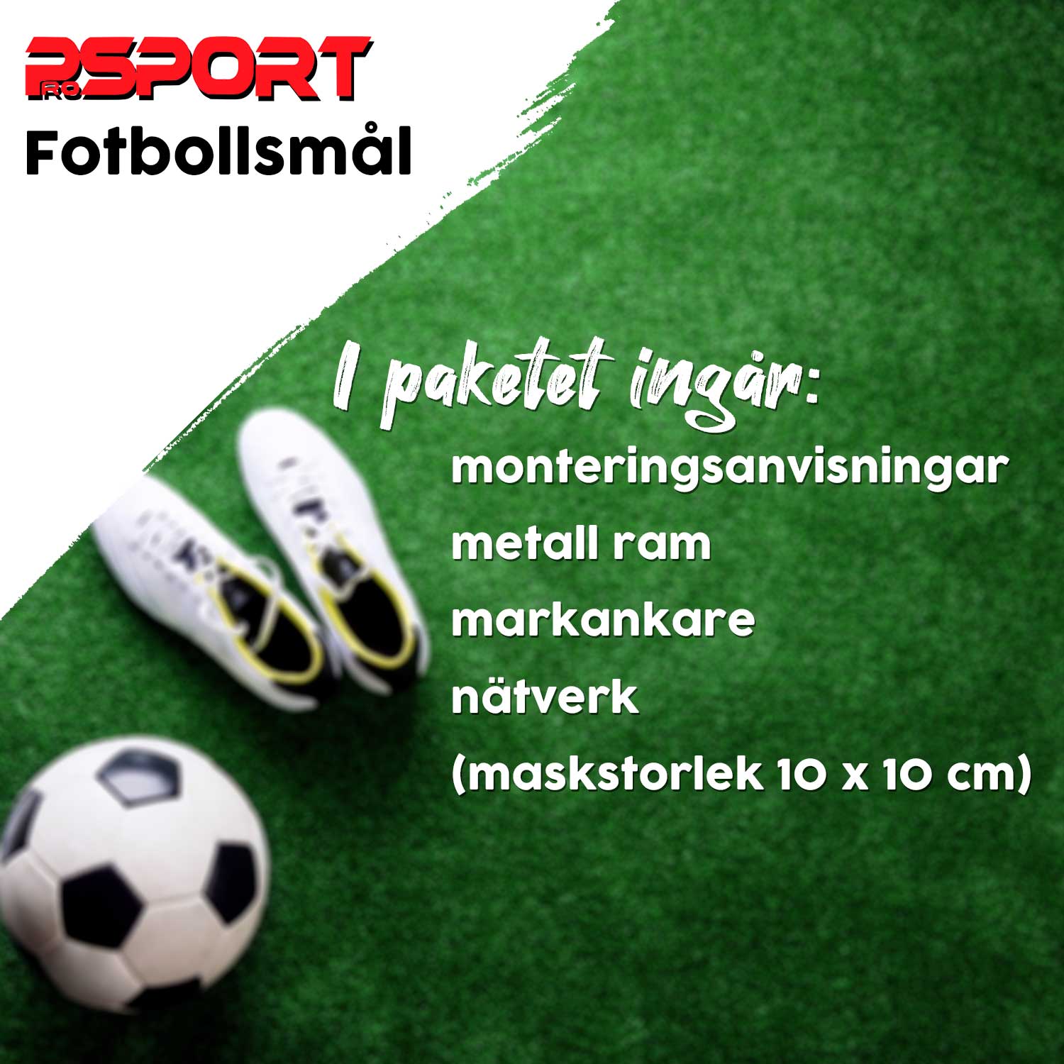 ProSport robust fotbollsmål 210x150x50 cm