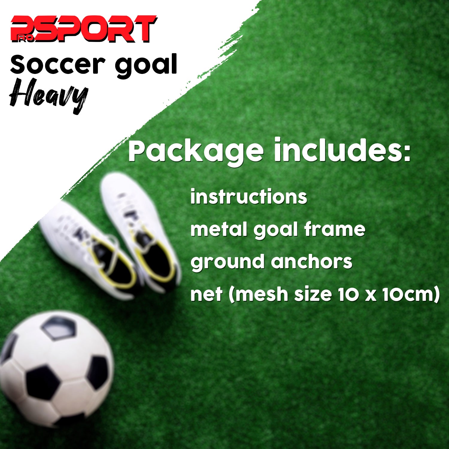 Prosport Football Goal, Sturdy 366 x 198 x 152 cm