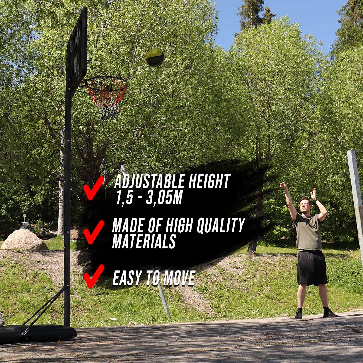 Prosport Basketball Hoop 1,5-3,05m