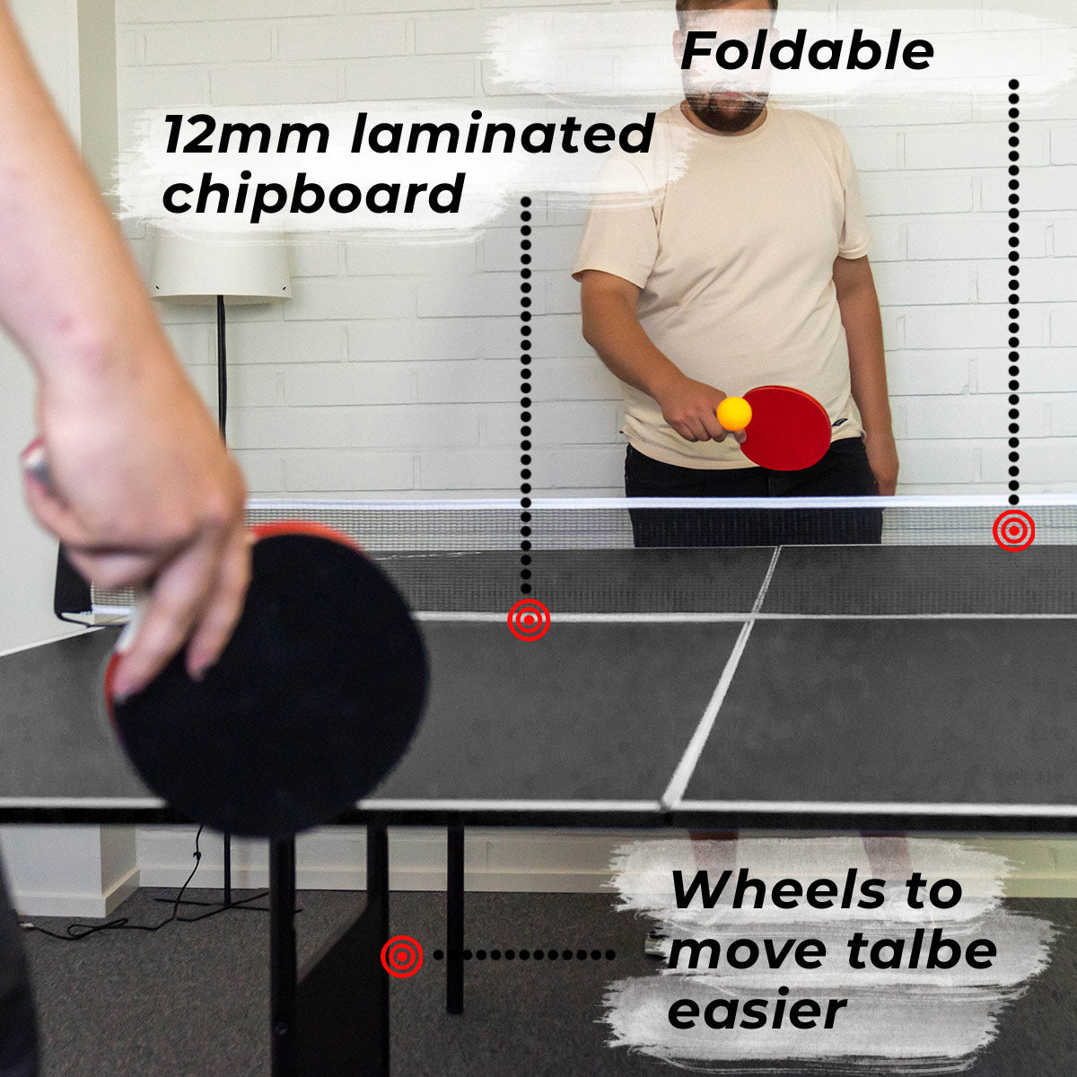 ProSport Ping Pong Table Official Black Edition - Folding