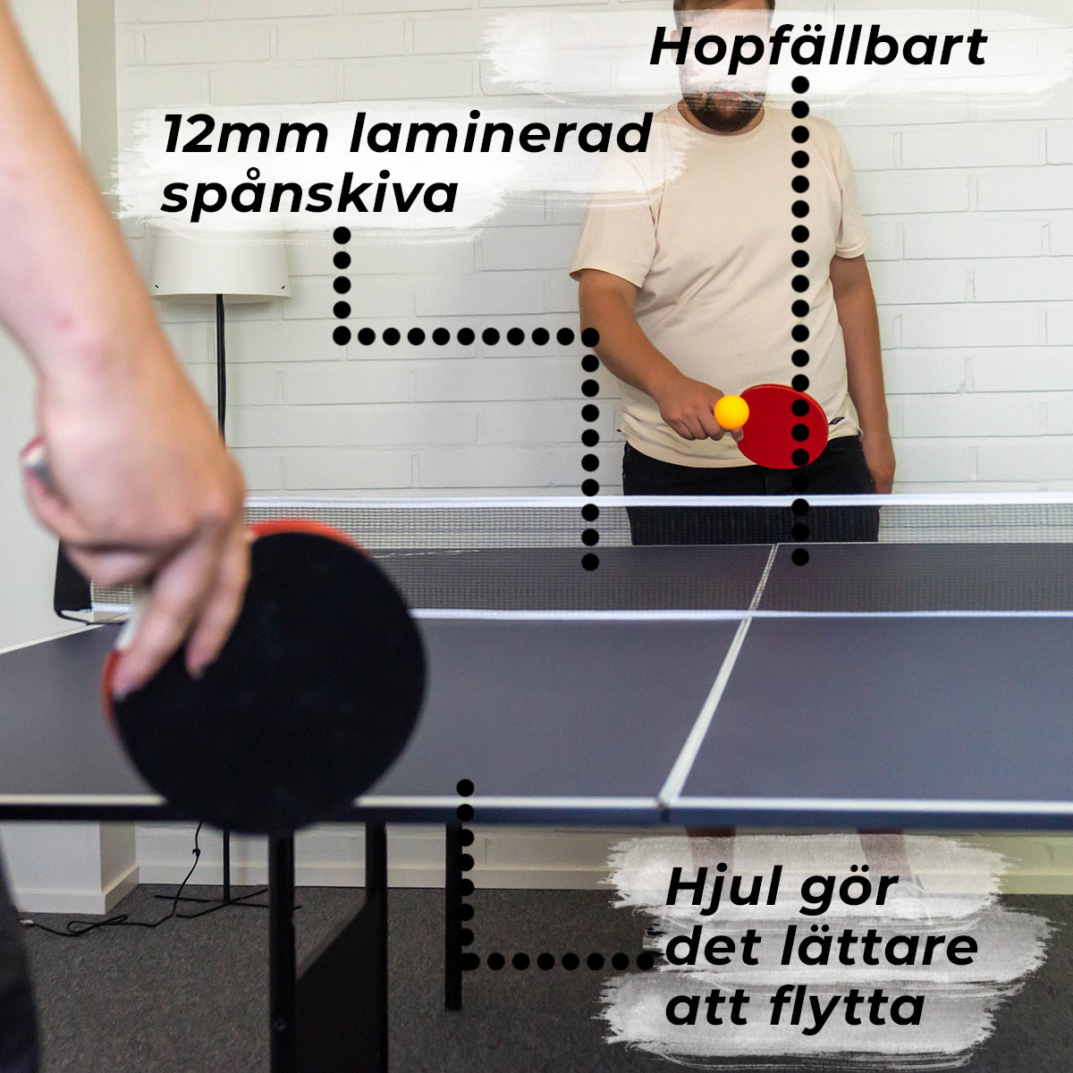 Pingisbord Official, hopfällbart