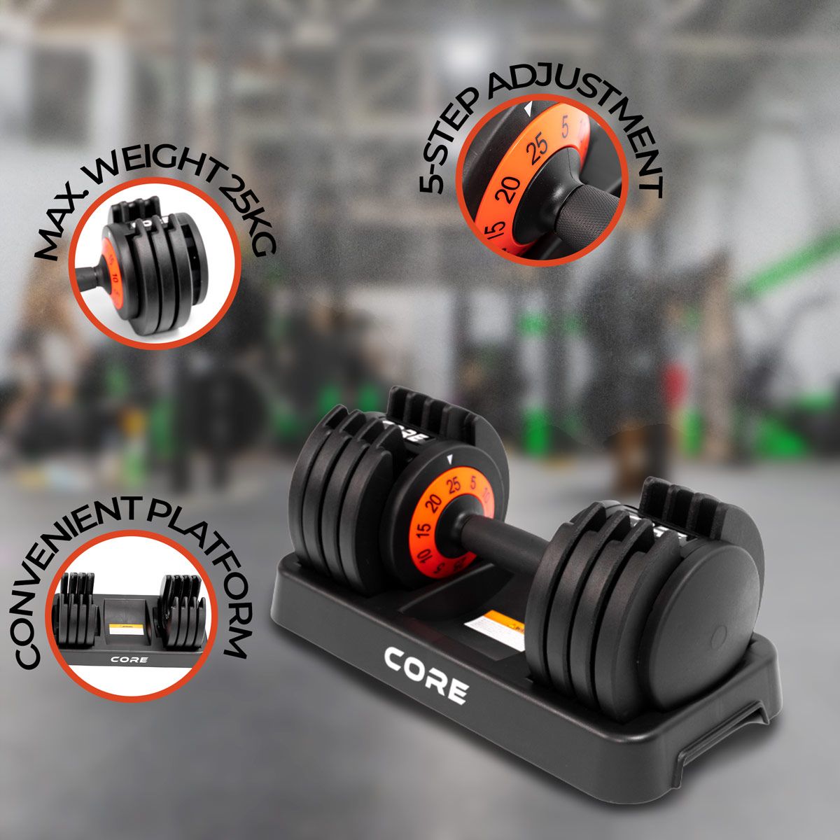 Core Adjustable Dumbbell 25kg