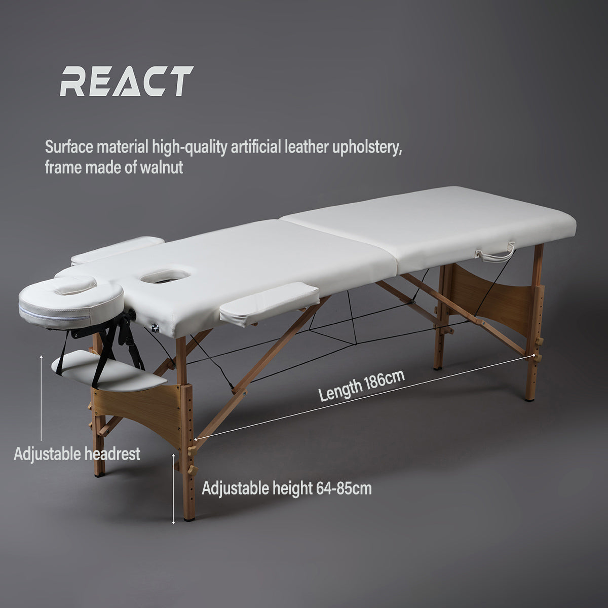 React Massage Table P200, white