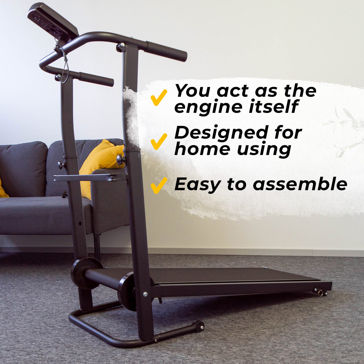 React Folding Treadmill, black