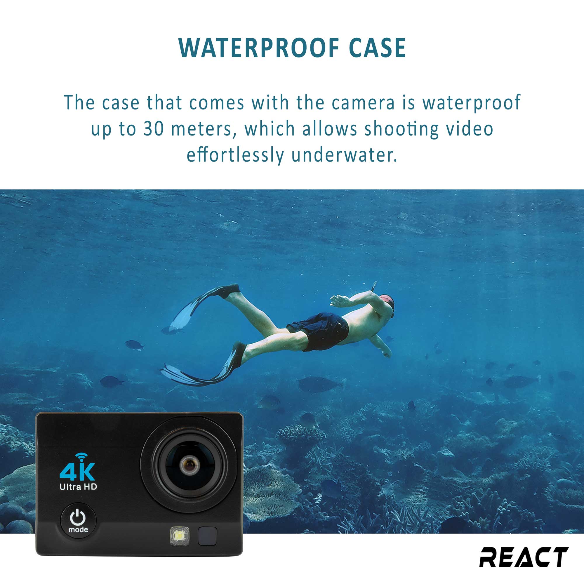 React Action Camera Brave 800 v2, black