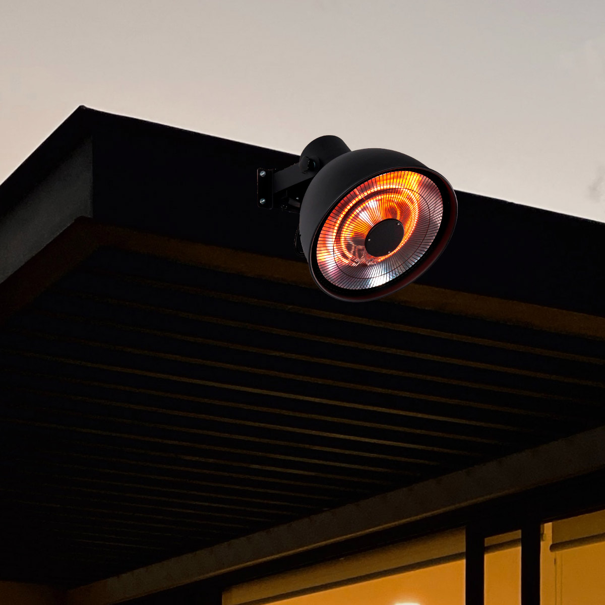 Fornorth Patio Heater Wall Heater Deluxe 2000W, black