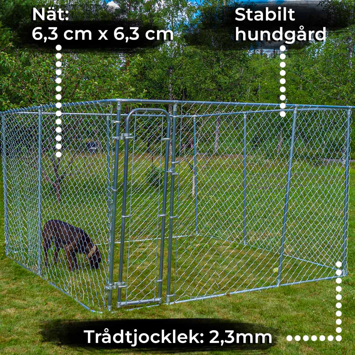 Trekker hundgård 3 x 3m