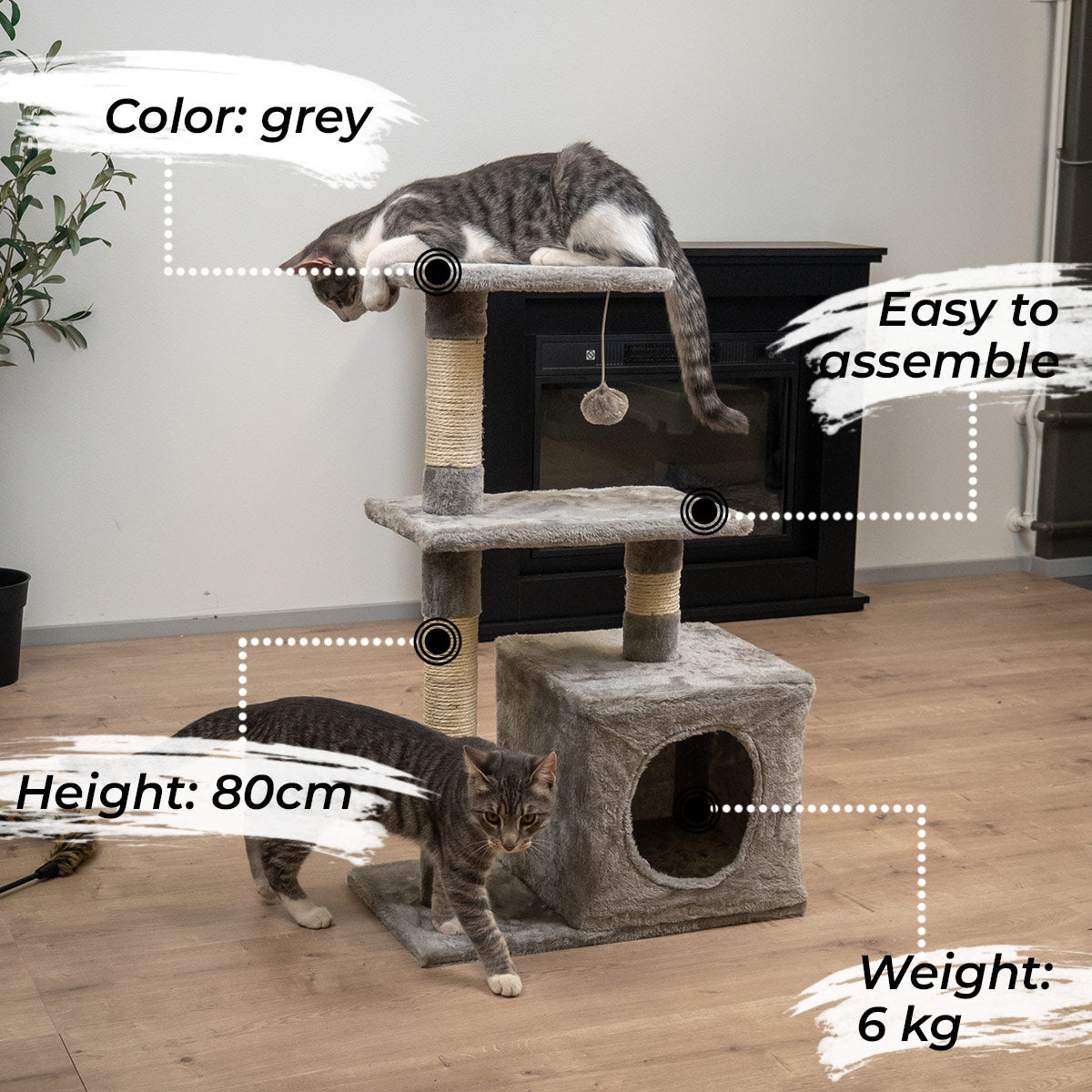 Trekker Cat Tree Basic 80cm