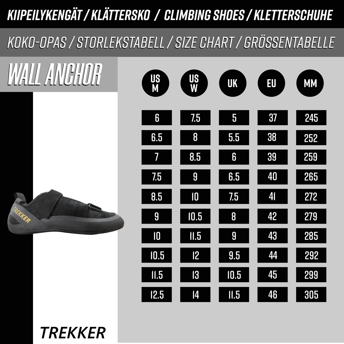 Trekker Kletterschuhe Wall Anchor