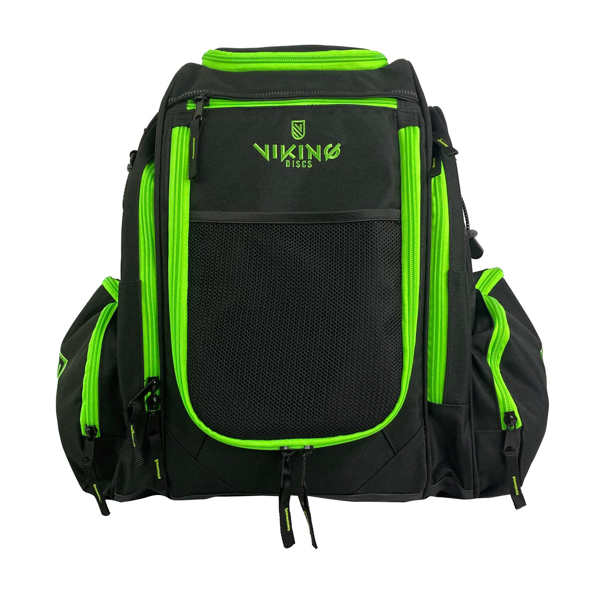 Viking Discs Rucksack Pro Disc golf sac à dos, Noir/Lime