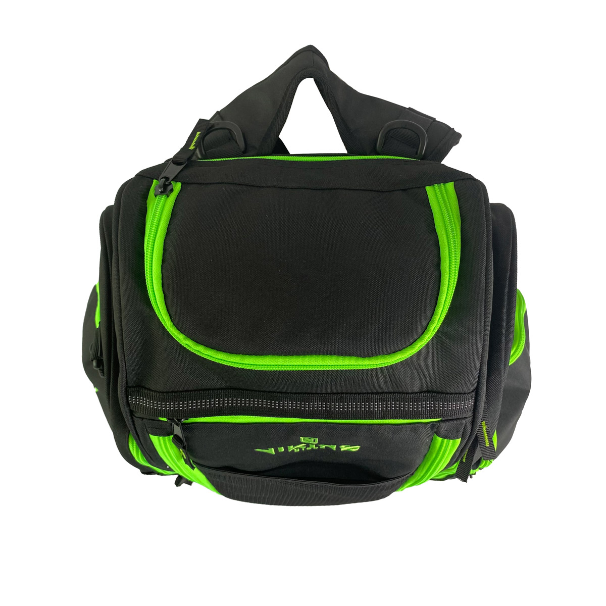 Viking Discs Rucksack Pro, Discgolf rucksack, Schwarz/Limette