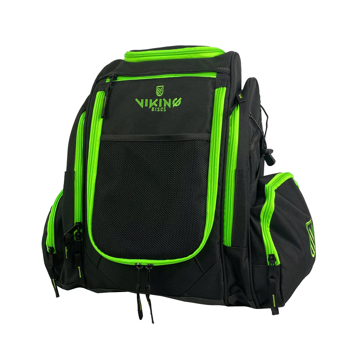 Viking Discs Rucksack Pro Disc golf sac à dos, Noir/Lime