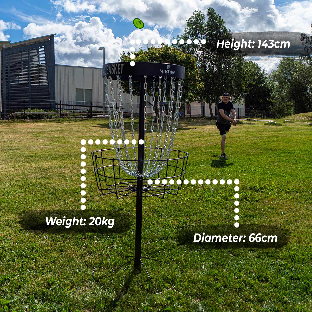 Viking Discs Royal Basket Disc Golf Basket, Black Edition