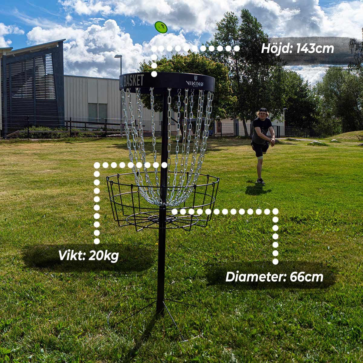 Viking Discs Royal Basket discgolf korg, Black edition